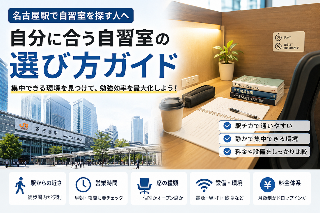 自分に合う自習室の選び方ガイド